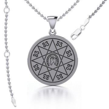 Horseshoe with Lucky Number Snake Pendant TPD5170 - Jewelry